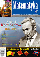 okładka czasopisma Matematyka nr 8 sierpień/wrzesień 2012 (387)