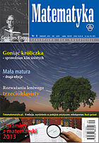 okładka czasopisma Matematyka nr 8 wrzesień 2013 (398)