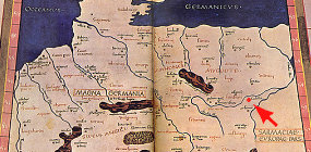 Kalisz na mapie ptolemejskiej 
